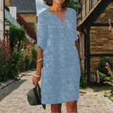 Amber - Elegantes Kleid für Damen – Himmelblau