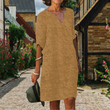 Amber - Elegantes Kleid für Damen – Khaki