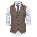Reinhold | Herren Vintage Weste mit Knöpfen – Braun