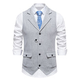 Reinhold | Herren Vintage Weste mit Knöpfen – Grau