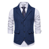 Reinhold | Herren Vintage Weste mit Knöpfen – Dunkelblau