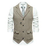 Reinhold | Herren Vintage Weste mit Knöpfen – Beige
