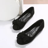 Katelynn - Bequeme flache Schuhe aus Wildleder für Damen – Schwarz