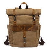 ZÜRICH | Retro Segeltuch-Rucksack – Khaki