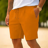 Herren Einstellbar Elastischer Kurze Hosen – Gelb