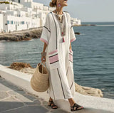 Selma | Elegantes Maxikleid – Braunrosa