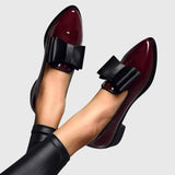 Romy | Damen Loafer mit Schleife – Rot