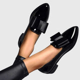 Romy | Damen Loafer mit Schleife – Schwarz