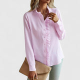 Ella | Langarm-Bluse – Rosa