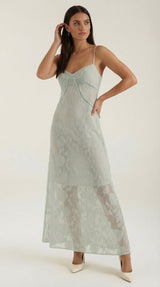 Valentina | Maxikleid – Salbeigrün