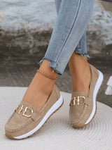 Rosemunde | Damen Loafer Schuhe mit Schnalle – Khaki