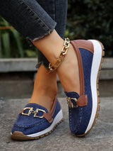 Rosemunde | Damen Loafer Schuhe mit Schnalle – Blau