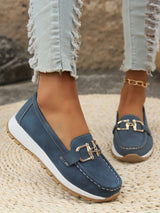 Rosemunde | Damen Loafer Schuhe mit Schnalle – Marineblau