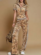 Rosita | Damen Camouflage Trainingsanzug Set – Khaki