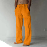 Arthur - Baggy-Leinenhose für Herren – Gelb