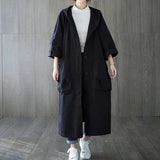 Übergroßer Wasserdichter Trenchcoat für Damen | Mit Taschen – Schwarz