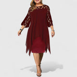 Kaitlyn | MIDI-KLEID – ROTWEIN