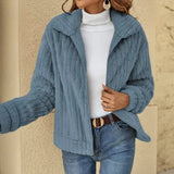 Sheena™ - Plüsch Winterpullover – Blau