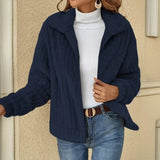 Sheena™ - Plüsch Winterpullover – Marineblau (Fast ausverkauft)