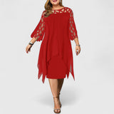 Kaitlyn | MIDI-KLEID – ROT