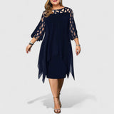 Kaitlyn | MIDI-KLEID – TIEFBLAU