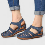 Pia | Komfortable Atmungsaktive Sandalen – Blau