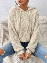 Kuscheliger Plüsch-Strickpullover – Cream