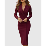 Sabine | Damen Midi Abendkleid Für Sommer – Maulbeere