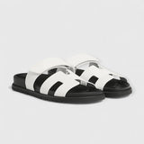 Lina | Klassische Sandalen – Weiß