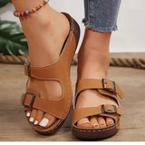 Paisley | Geformtes Fußbett Orthopädisch Sandalen – Braun