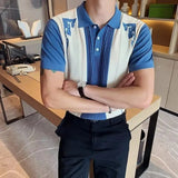 Matthew | Slim-Fit Kurzarm Poloshirt – Blau