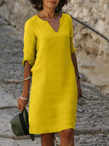 Skylar – Elegantes Damen Freizeitkleid – Yellow