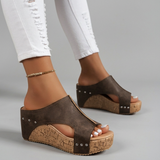 Layen – Sandalen Mit Keilabsatz – Braun