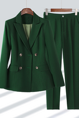 Vivienne - Strukturiertes Blazer-Set – Lierre Grün