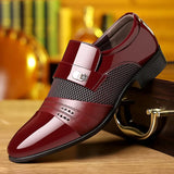 Vicente - Hochglänzende Formelle Schuhe – Rot