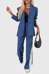 Kendall - Gestreiftes Set – Blau