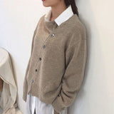 Kerry – luxuriöser Kaschmir-Cardigan mit Knopfverschluss – Braun