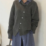 Buttonelegance – jacke mit knopfverschluss für zeitlose eleganz – Grau