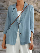 Seraphiel | Damen Taillierter Blazer – Blau