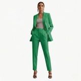 Seraphima | Damen Blazer Anzug Set mit Hose – Grün