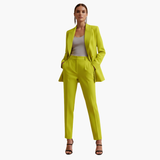 Seraphima | Damen Blazer Anzug Set mit Hose – Gelb
