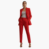 Seraphima | Damen Blazer Anzug Set mit Hose – Rot