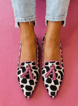 Seraphima | Damen Spitzer Loafer mit Quasten – Rosa
