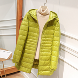 Manuela – Wasserdichte Jacke Mit Weißen Entenfedern – Gelb