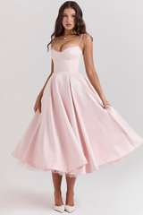 Evelina – mittellanges Kleid – Rosa