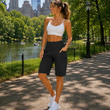 Antonella™ Premium-Flexstrick-Shorts mit Hohem Bund – Schwarz