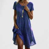 Erica | KOMFORTABELES KLEID – Blau
