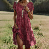 Carrie – Boho Chic Sommerkleid – Rot