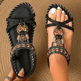 Tavinna - gepolsterte orthopädische Sandalen – Schwarz