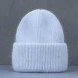 Damen und Herren Strick Mütze – Himmelblau